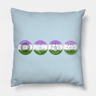 Genderqueer Pride Coins Pillow