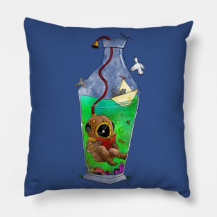 Time In a Bottle Diver Pillow