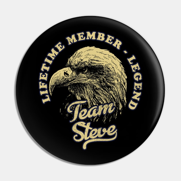 Steve Name - Lifetime Member Legend - Eagle Pin by Stacy Peters Art