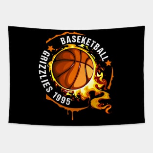 Graphic Basketball Name Grizzlies Classic Styles Tapestry