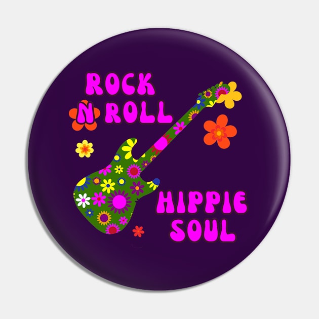 Rock N Roll, Hippie Soul, Flower Power, Hippie Pin by Closeddoor