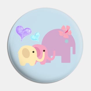 Lovely Elephants Pin