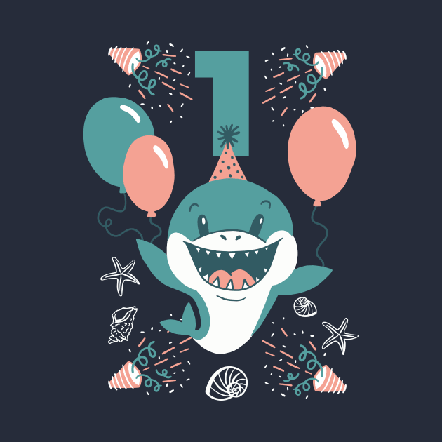 Baby Shark for 1st Birthday by SLAG_Creative