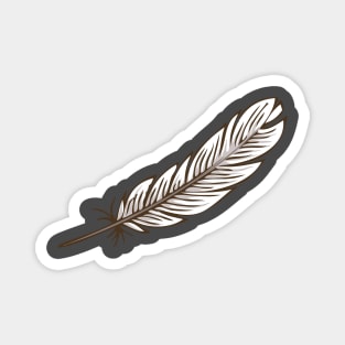 White Bird Feathers Magnet