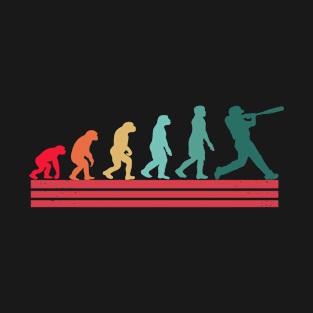 Funny Baseball Evolution Gift For Baseball Players T-Shirt