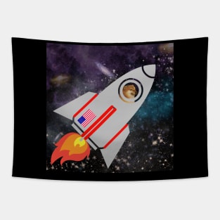 Cheemstronaut in a space rocket Tapestry