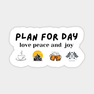 Funny biker chopper motorcycle plan for day T-Shirt Magnet