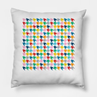 Houndstooth Rainbow Pillow