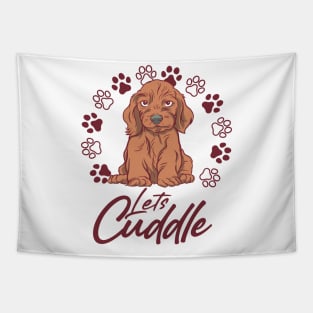 Dog Cuddle Time Tapestry