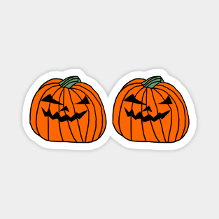 Big Halloween Horror Pumpkin Twice Magnet