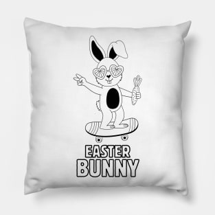 Easter Bunny. Funny and Cool Easter Design Pillow