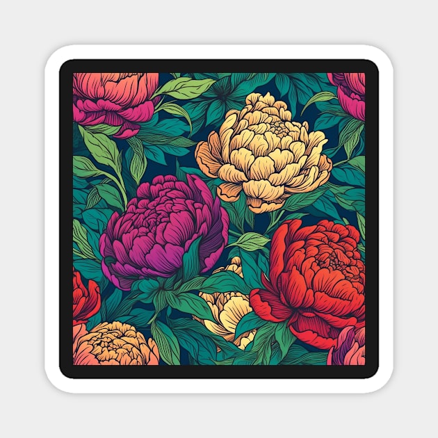 Peonies Magnet by tommytyrer