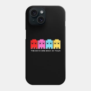 The ghosts are back in town, 8-bit retro arcade ghosts Phone Case