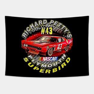 NASCAR Richard Petty's #43 Plymouth Superbird 1970 Vintage Racing Car Tapestry