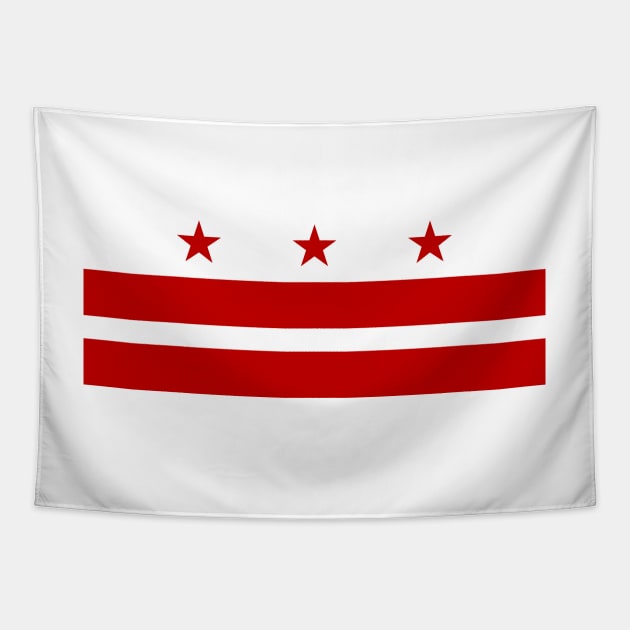 Washington DC City Flag Red White Tapestry by Culture-Factory