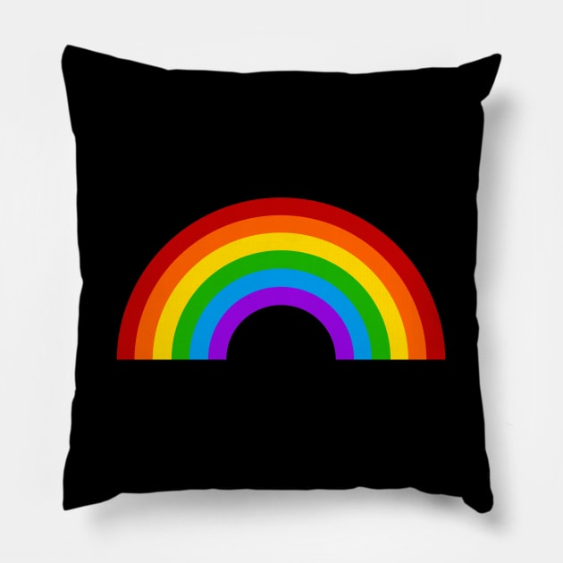 Retro Rainbow Pillow by SandraKC