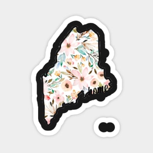 Floral Maine Magnet