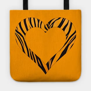 A hole in my Heart for you in tiger stripes Tote