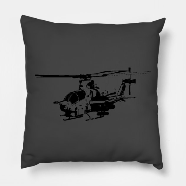 AH-1 Viper Helicopter Pillow by Sneek661