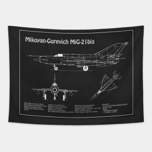 Mikoyan-Gurevich MiG-21 bis Fishbed Fighter - PD Tapestry