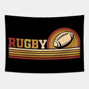 Rugby Sport Vintage For Rugby Player Team Coach Rugby Lover Tapestry