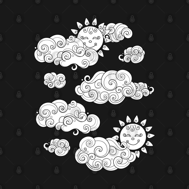 Noncolored Fairytale Weather Forecast Print by lissantee