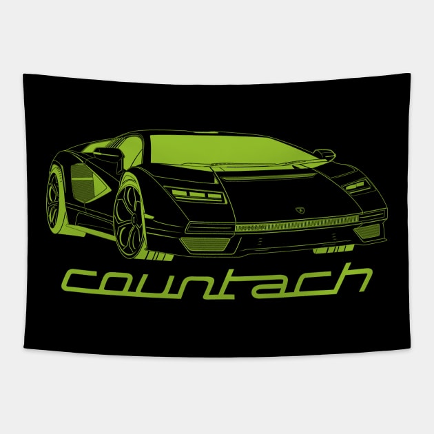 Lamborghini countach Tapestry by Magnit-pro 