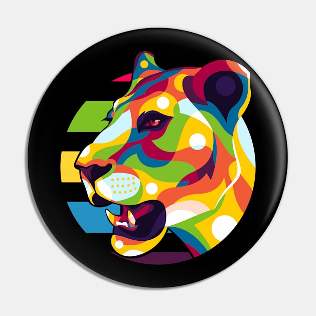 The Wild Lion Pin by wpaprint