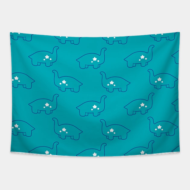 Star Dino Pattern Tapestry by saradaboru