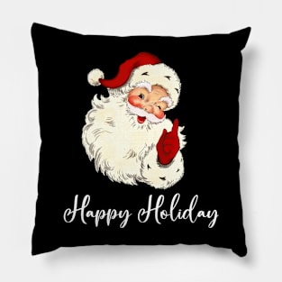 Happy Holiday Santa Pillow