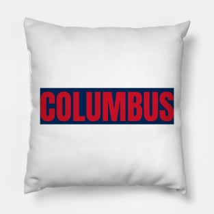 columbus with blue strip Pillow