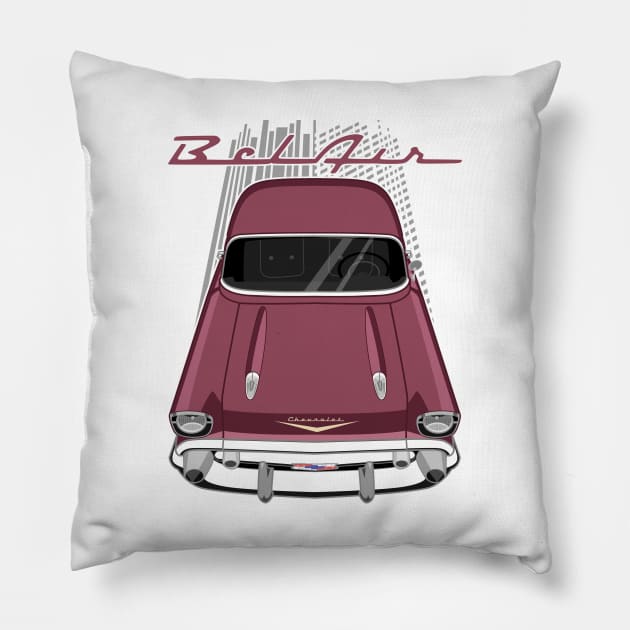 Chevrolet Bel Air 1957 - dusk plum Pillow by V8social