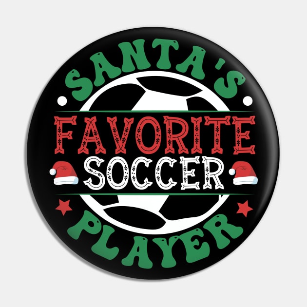 Santa's Favorite Soccer Player Pin by MZeeDesigns