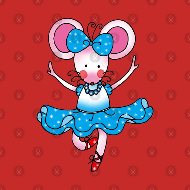 cute ballerina mouse by cartoonygifts