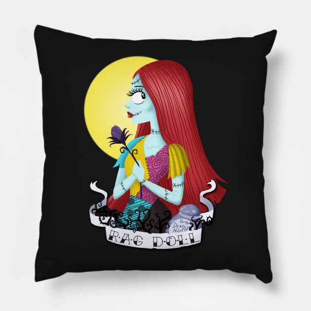 Nightmare Before Christmas Sally Rag Doll Pillow by NikkiWardArt