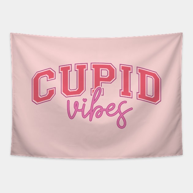 Cupid Vibes Valentine Happy Valentines Day Tapestry by Pop Cult Store