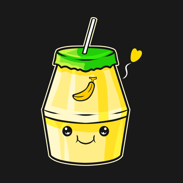 I Love Banana Milk Milk Shake And Banana by SinBle