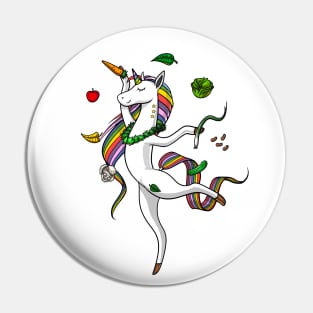 Unicorn Vegan Magical Vegetarian Pin