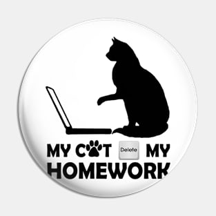 My cat deleted my homework Pin