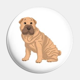 Fawn Shar-Pei Dog Pin