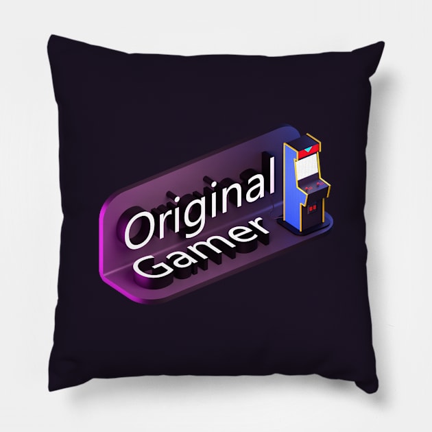 Original Gamer Pillow by Bruce Brotherton