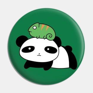 Panda and Little Chameleon Pin