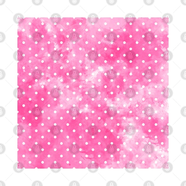 Pink Polka Dots Pattern Watercolor Abstract Cute  Girly Pretty Trendy Design by anijnas