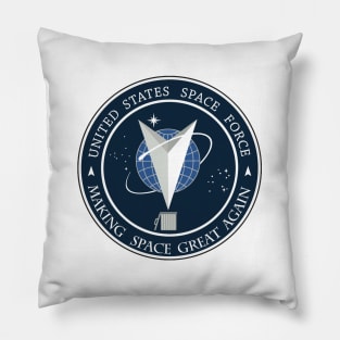 Space Force Funny  Logo Design Pillow