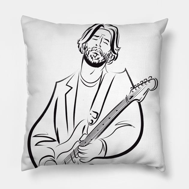 Eric Clapton Pillow by thechromaticscale