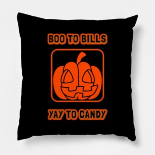 boo to bills yay to candy Pillow