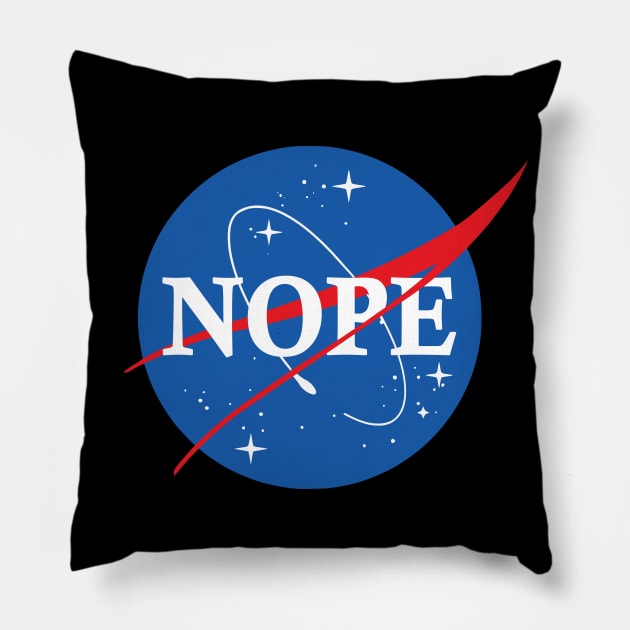 Nasa Nope Pillow by Nerd_art