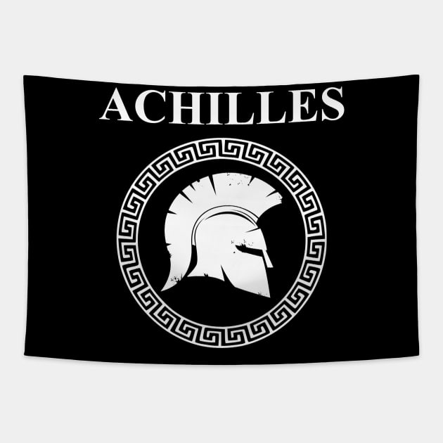 Achilles Ancient Greek Warrior Tapestry by AgemaApparel