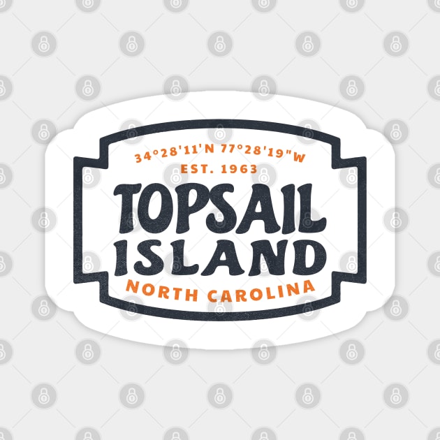 Topsail Island, NC Summer Vacation Beach Trip Magnet by Contentarama