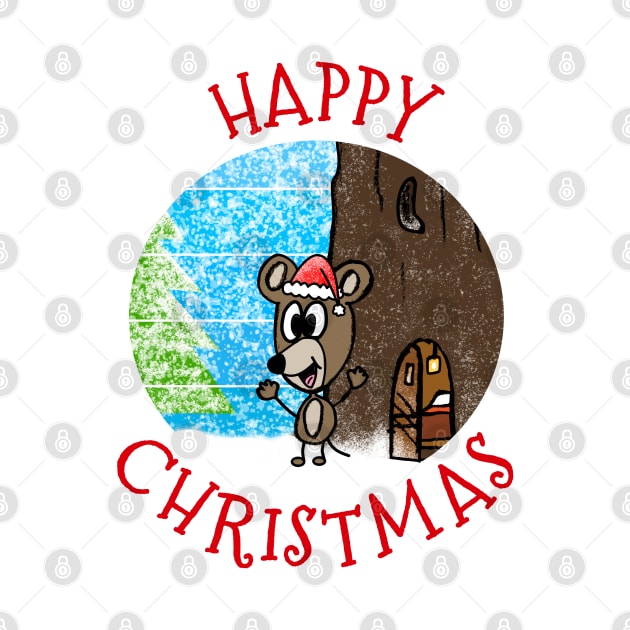 Happy Christmas Mouse Wildlife Xmas 2022 by doodlerob